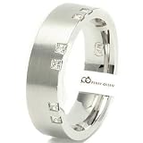 .18ct VVS E-F 14K White Gold Sleek High End Mens Diamond Wedding Band