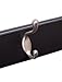 BirdRock Home Oval Hook Coat and Hat Rack | 4 Hooks | Wall Mount | Black Finish | Satin Nickel Hooks