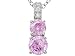 3.47CTW BELLA LUCE PINK AND WHITE DIAMOND SIMULANT PLATINUM OVER STERLING SILVER PENDANT WITH CHAIN