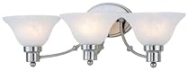 Hardware House 544643 24-3/4-Inch by 7-1/2-Inch Bath/Wall Lighting Fixture Brushed Nickel