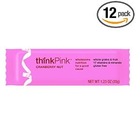 thinkPink Bars, Cranberry Nut, 1.23-Ounce Bars (Pack of 12)