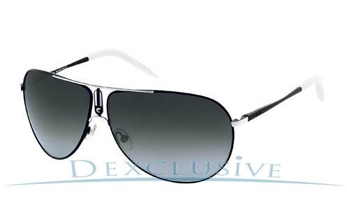 Carrera Gipsy Black / White Frame/Grey Gradient Lens Metal Sunglasses