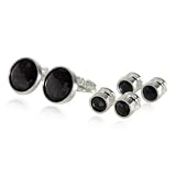 Carbon Fiber Formal Set with Sterling Silver Overlay
