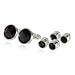 Carbon Fiber Formal Set with Sterling Silver Overlay