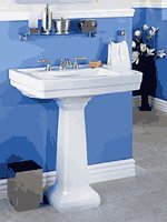 St. Thomas Creations 5124.082.01 Richmond Grande Pedestal Sink Only, White Finish. Drain stopper not included.