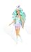 Mattel - Poupee Barbie Fee et Sirene - chevelure bleue