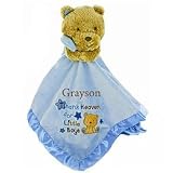 Personalized Blanket Buddy Teddy Bear in Blue