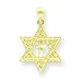 14k Diamond-cut Star of David w/Cross Pendant