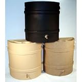 38 Gallon Flat Backed Rain Barrel (Black)