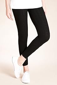 Cropped Cable Knit Leggings