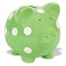Elegant Baby Piggy Bank- Mini- Green