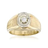 C. 1970 .20 Carat Diamond Ring In 14kt Yellow Gold. Size 7.5