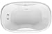 Jason Designer THE PROMESS PS5735 Oval 68 x 42 x 23 Combination Air-Whirlpool Hydrotherapy Bathtub Standard Edition - White