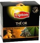 Lipton Black Tea - Gold Tea Long Leaves - Premium Pyramid Tea Bags (20 Count Box) [PACK OF 3]