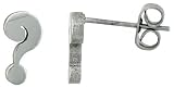 Small Surgical Steel Question Mark Stud Earrings