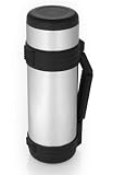 Thermos Nissan 34 Ounce Stainless Steel Bottle w/ Folding Handle, Smoke Color