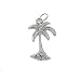 Sterling Silver Charm Exotic Hawaii Palm Tree 20mm