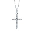 FOJO's Diamonds in Silver Cross Pendant (.10 ct. tw.)