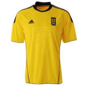 Scotland Boys Away Soccer Shirt 2010-11