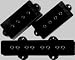DiMarzio DP126 P+J Neck and Bridge Bass Pickup Set, Black