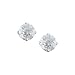 14K White Gold Prong Set 5 MM White Topaz Earring Studs