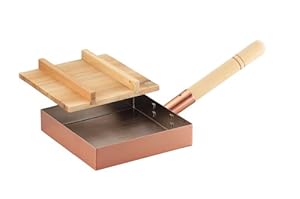 銅製調理道具 本職用玉子焼き 18cm(木蓋付) CNE117
