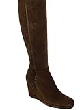 Prada - PRADA Suede Tall Wedge Boot in Brown