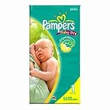 Pampers Baby Dry Diapers Size 1, 8-14 lbs, Jumbo 50 ea
