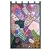 Cotton wall hanging, 'Amethyst Magic'