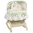 Kolcraft Easy Reach Rocking Bassinet with Light Vibes Mobile, Savannah Swirl Sage