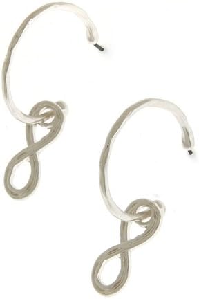 THE JEWEL RACK INFINITY SIGN HOOP EARRINGS (Silver)