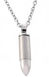Stainless Steel Bullet Men's Pendant Necklace
