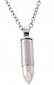 Stainless Steel Bullet Men's Pendant Necklace