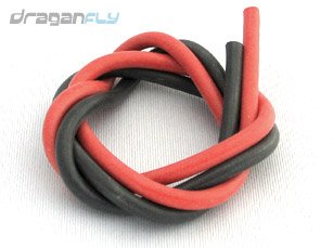 12 AWG Multi Stranded Silicone Wire 2 feet Red and 2 feet Black images