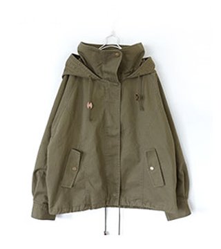 [アンドイット] and it_ スタンドカラー ドルマン モッズジャケット レディース モッズコート