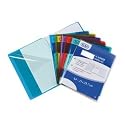 1 Protège cahiers 24x32 cristal lisse à rabats rouge vert ou bleu