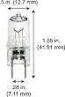 Damar 21320G - 35 Watt Xenon Light Bulb, 120 Volt, G8 Base