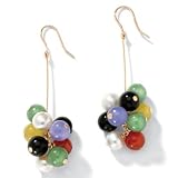 Jade 14k Dangling Bead Earrings