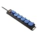 as - Schwabe 38606 6-fach Verteilersteckdose, 1,5m H07RN-F 3G1,5, IP44 Gewerbe, Baustelle
