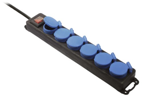 Produkt-Bild: as - Schwabe 38606 6-fach Verteilersteckdose, 1,5m H07RN-F 3G1,5, IP44 Gewerbe, Baustelle