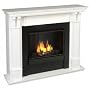 Real Flame Ashley Ventless Gel Fireplace - #7100 in White (White) (45.5"H x 48"W x 14"D)