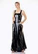 Vinyl Corset Gown -Black/Medium by Leg avenue
