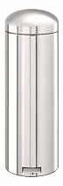 Brabantia Retro Bin, 20litre Slimline, Brilliant Steel