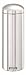 Brabantia Retro Bin, 20litre Slimline, Brilliant Steel