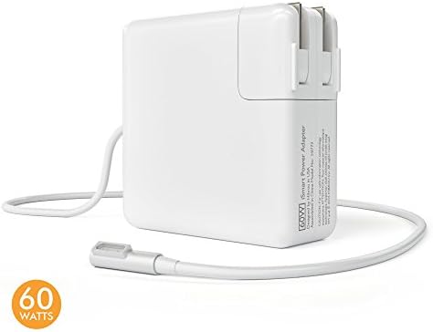 Hibrou 60W iSmart+ Power Adapter [Charge + Protect] Series for MacBook 13-inch and MacBook Pro MagSafe Charger (L-Tip) A1278 | A1184 | A1344 with Apple AC Extension Wall Cord [Bundle]