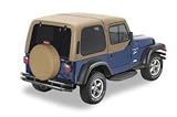 Bestop 41510-04 Tan 2 Piece Hardtop with Upper Doors for 1997-06 Jeep Wrangler