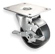 Industrial Grade 1UKX3 Swivel Caster, 2 1/2 In, 175 Lb, Semi Steel