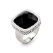 Sterling Silver Square Onyx Ring