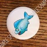 FISH CUTE BLUE FISH DRAWER PULLS KNOBS