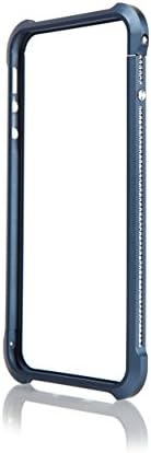 RexNorth® Ferr iPhone 6/iPhone 6S Handmade Premium Aluminum Bumper Case with Genuine Swarovski Crystals (Navy Blue)